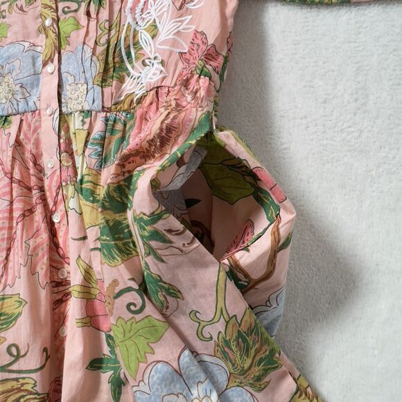 Soft Surroundings Bellicia Embroidered Midi Dress Womens Sz PM 3/4 Sleeves - Picture 5 of 12